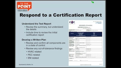 Preparing for Cleanroom Certification Webinar