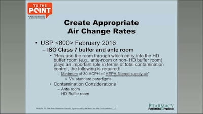 HVAC Essentials Under USP 800