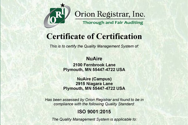 ISO Certificate 9001:2015