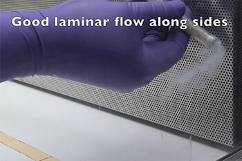 Laminar Airflow Workstation Airflow Demonstration Video