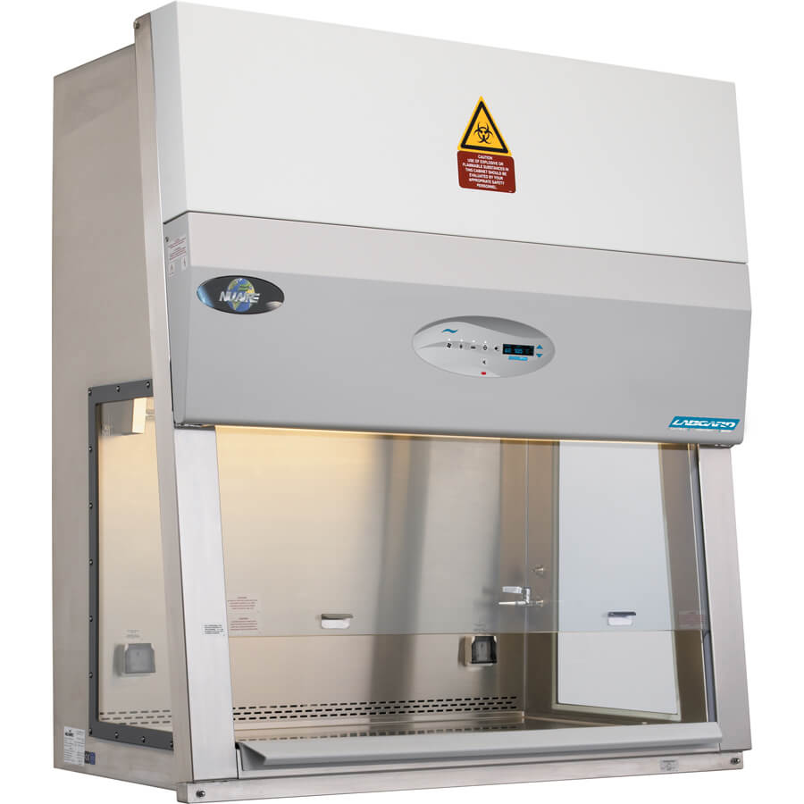 Class II, Type A2 Biosafety Cabinet model NU-543 bench top style with glass side walls.