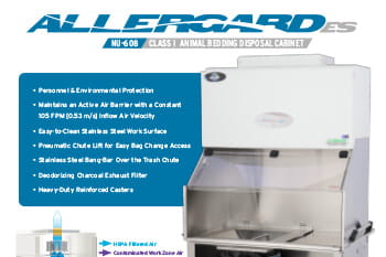 AllerGard NU-608 Animal Refuse Workstation Product Flyer