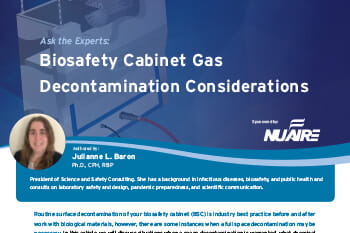 Biosafety Cabinet Gas Decontamination Considerations