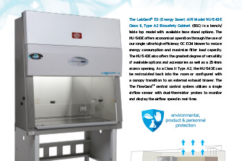 LabGard NU-543E Class II, Type A2 Biosafety Cabinet Product Flyer