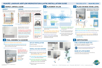 Laminar Airflow Workstation Installation Guide