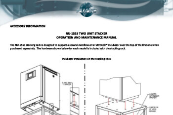 NU-1553 CO2 Incubator Stacking Rack Manual