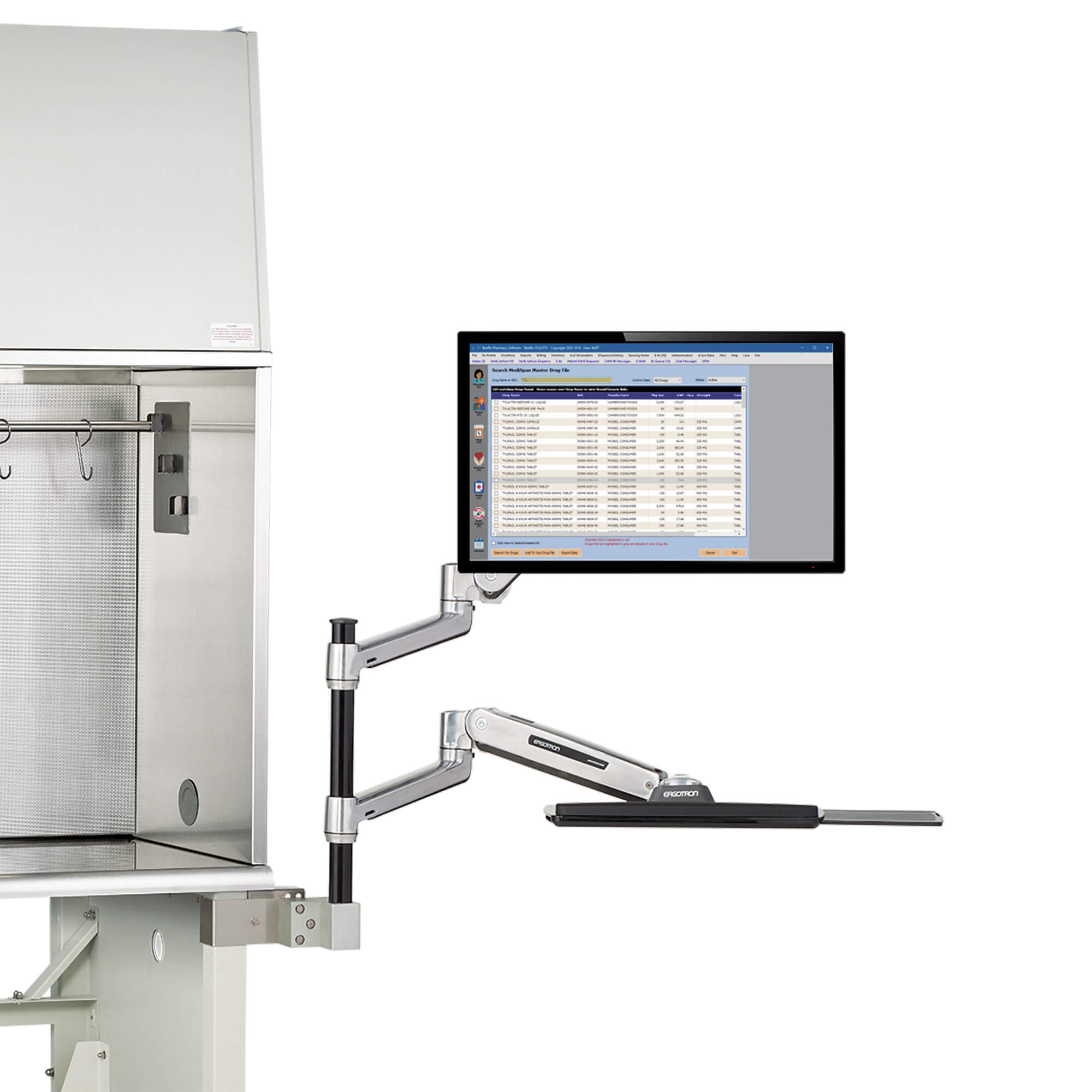 ErgoTron Monitor and Keyboard Workstation for Motorized Adjustable Base Stand