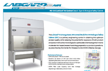 LabGard NU-545 Biosafety Cabinet Product Flyer