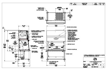 NU-581-400 Biosafety Cabinet with Automatic Base Stand Drawing