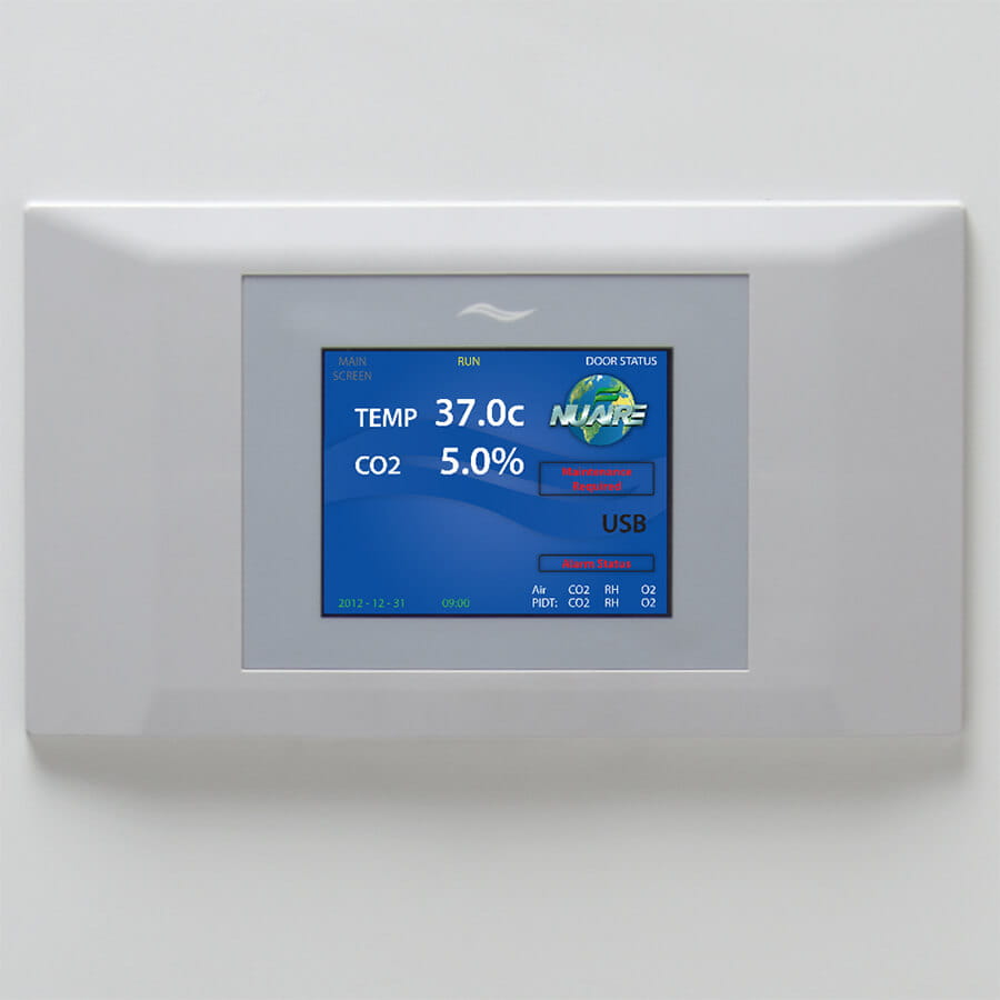 CO2 Incubator touchscreen controls