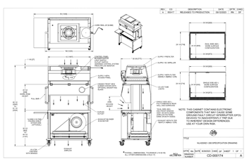 NU-620-300 and NU-621-300 Animal Transfer Station Technical Drawing