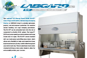 NU-677 Animal Handling Biosafety Cabinet Product Flyer