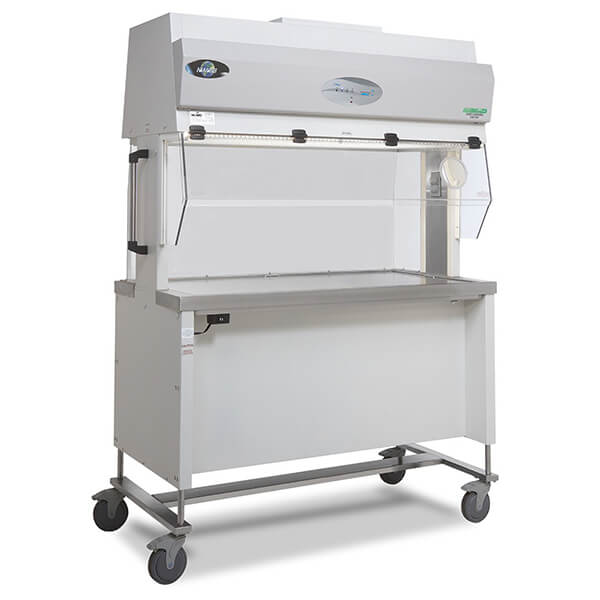 NuAire’s AllerGard™ ES (Energy Saver) model NU-620 Animal Transfer Station offers product and improved allergen protection during sensitive cage changing procedures, while maintaining mobility in the vivarium environment.
