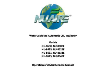 OM0253 Water-Jacketed CO2 Incubator Models NU-8600 Series Manual