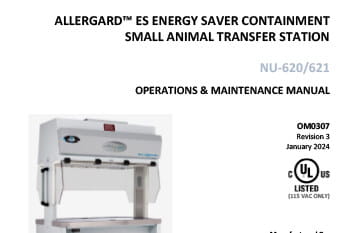 Animal Transfer Station NU-620 Series-F Manual