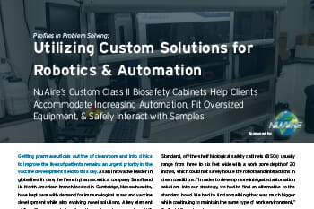 Sanofi Custom Biosafety Cabinets for Robotics and Automation White Paper