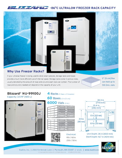 Blizzard Freezer Rack Capacity Brochure