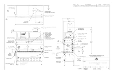 LabGard NU-427-600 Class II, Type B1 Biosafety Cabinet Drawing