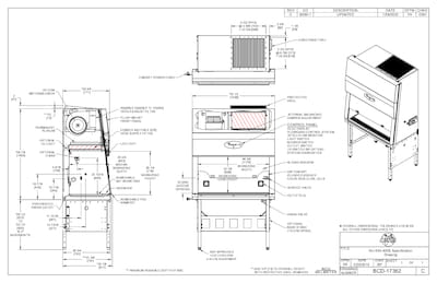 NU-543-400S Class II, Type A2 Biosafety Cabinet Cut Sheet