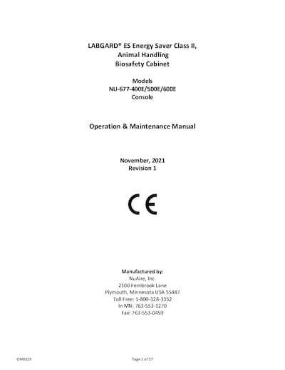 OM0329 NU-677E Operation and Maintenance Manual