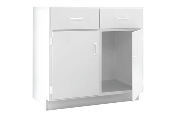 Polypropylene base cabinet construction