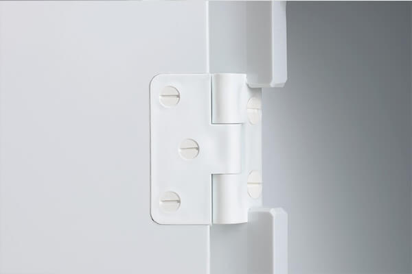 Recessed polypropylene casework hinges