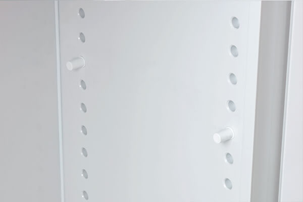 Polypropylene casework shelf supports