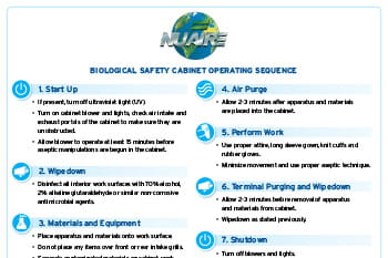 Biosafety Cabinet Operating Label