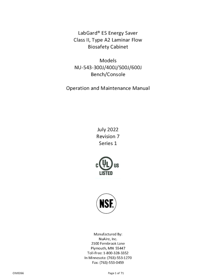 NU-543J Manual